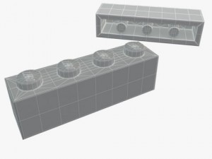 lego bricks 1x3  1x16 Modelo 3D