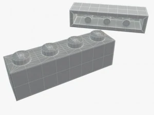 pe&ccedil;as de lego 1x3 1x16 Modelo 3D