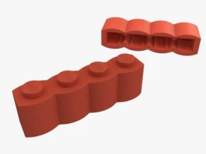 pe&ccedil;as de lego 1x3 1x16 Modelo 3D