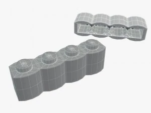 pe&ccedil;as de lego 1x3 1x16 Modelo 3D