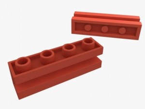 lego bricks 1x3  1x16 Modelo 3D