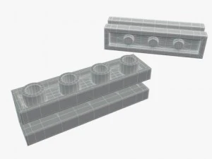 pe&ccedil;as de lego 1x3 1x16 Modelo 3D