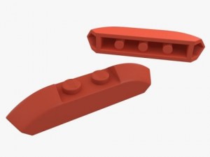 lego bricks 1x3  1x16 Modelo 3D
