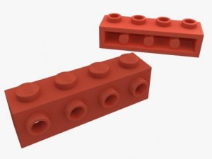 lego bricks 1x3  1x16 Modelo 3D