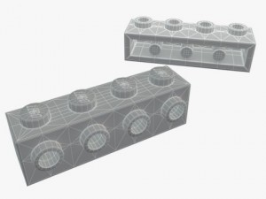 lego bricks 1x3  1x16 Modelo 3D