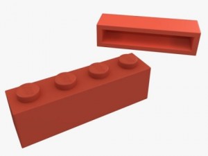 lego bricks 1x3  1x16 Modelo 3D