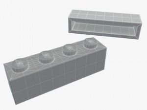 lego bricks 1x3  1x16 Modelo 3D