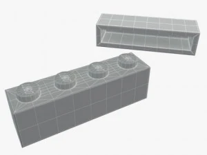 pe&ccedil;as de lego 1x3 1x16 Modelo 3D