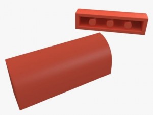 lego bricks 1x3  1x16 Modelo 3D