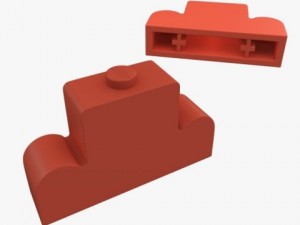 lego bricks 1x3  1x16 Modelo 3D