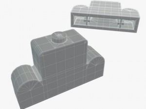 lego bricks 1x3  1x16 Modelo 3D