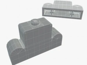 pe&ccedil;as de lego 1x3 1x16 Modelo 3D