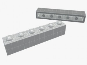 lego bricks 1x3  1x16 Modelo 3D
