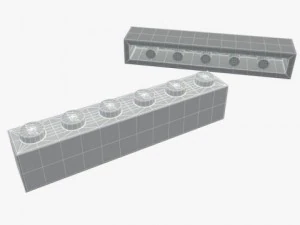 pe&ccedil;as de lego 1x3 1x16 Modelo 3D