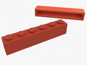 lego bricks 1x3  1x16 Modelo 3D