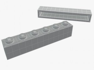 lego bricks 1x3  1x16 Modelo 3D
