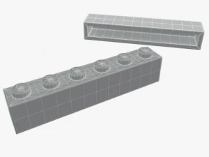 pe&ccedil;as de lego 1x3 1x16 Modelo 3D