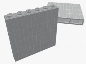 lego bricks 1x3  1x16 Modelo 3D