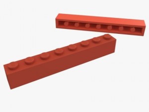 lego bricks 1x3  1x16 Modelo 3D