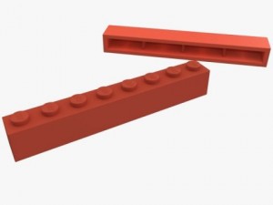 lego bricks 1x3  1x16 Modelo 3D