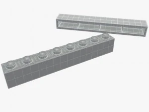 pe&ccedil;as de lego 1x3 1x16 Modelo 3D