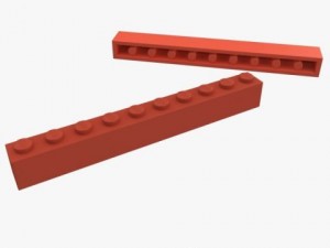 lego bricks 1x3  1x16 Modelo 3D