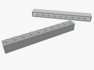 lego bricks 1x3  1x16 Modelo 3D