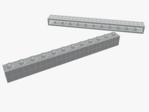lego bricks 1x3  1x16 Modelo 3D