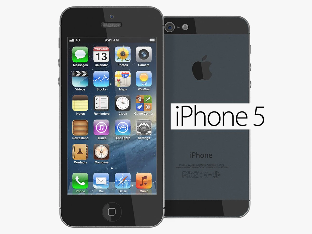 apple iphone 5 3D Model .c4d .max .obj .3ds .fbx .stl .blend 