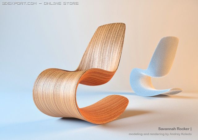savannah rocker 3D 模型 .c4d .max .obj .3ds .fbx .stl .blend 