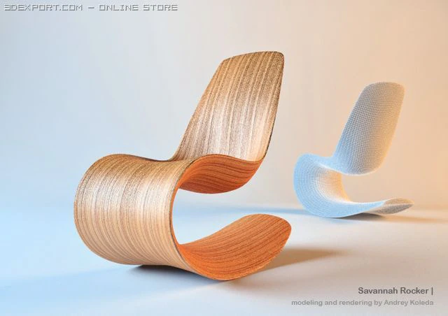 savannah rocker 3D Model .c4d .max .obj .3ds .fbx .stl .blend 