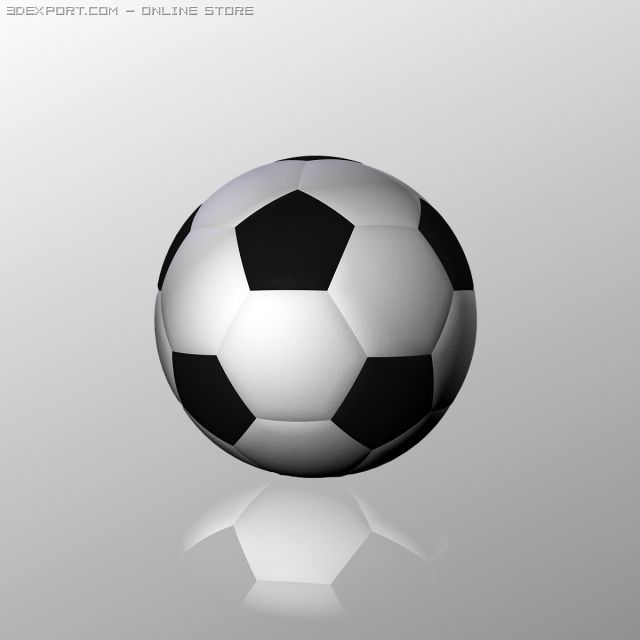 highpoly football ball 3D Model .c4d .max .obj .3ds .fbx .stl .blend 