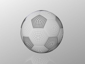 highpoly football ball 3D Model