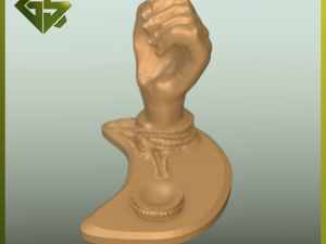 Restricted Freedom Art Piece Bound by Shackles Modello di stampa 3D