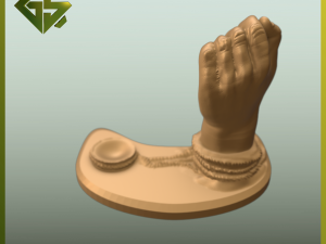 Restricted Freedom Art Piece Bound by Shackles Modello di stampa 3D