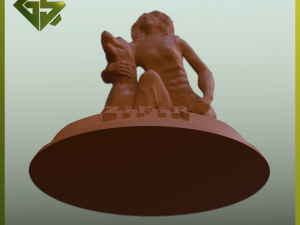 Heartwarming Connection Girl and Dog Modelo de Impressão 3D