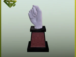 Pedestal de trigo na m&atilde;o Modelo de Impressão 3D