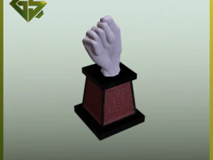 Wheat Pedestal Held in Hand 3D Print Model