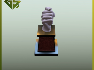 Wheat Pedestal Held in Hand Model Cetak 3D