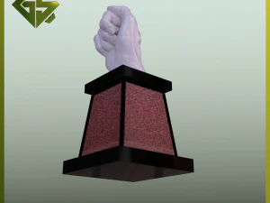 Wheat Pedestal Held in Hand 3D Print Model