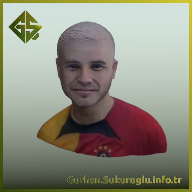 Bust of the Famous Footballer Mauro Icardi 3D प्रिंट मॉडल .c4d .max .obj .3ds .fbx .stl .blend 