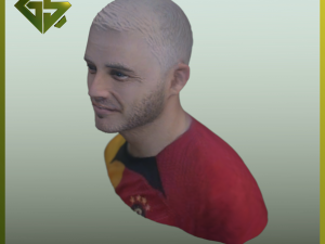 Bust of the Famous Footballer Mauro Icardi 3D प्रिंट मॉडल