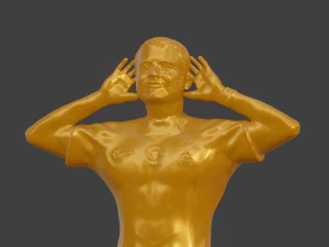 Patung Mauro Icardi Seukuran Manusia dalam Pose Ikoniknya Sebuah Karya Seni Unik yang Mencerminkan Semangat D Model Cetak 3D