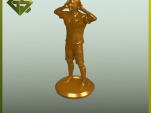 Life-Size Sculpture of Mauro Icardi in His Iconic Pose A Unique Artwork Reflecting the Spirit of D 3D 打印模型