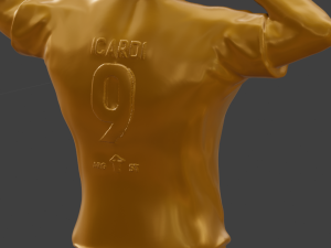 Life-Size Sculpture of Mauro Icardi in His Iconic Pose A Unique Artwork Reflecting the Spirit of D 3D 打印模型