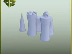 Modern Chess Set 3D प्रिंट मॉडल