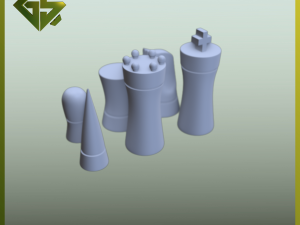 Modern Chess Set 3D प्रिंट मॉडल
