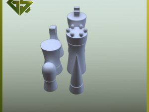 Modern Chess Set 3D प्रिंट मॉडल