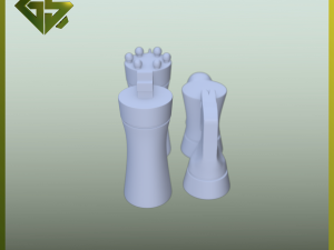 Modern Chess Set 3D प्रिंट मॉडल