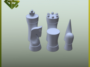 Modern Chess Set 3D प्रिंट मॉडल